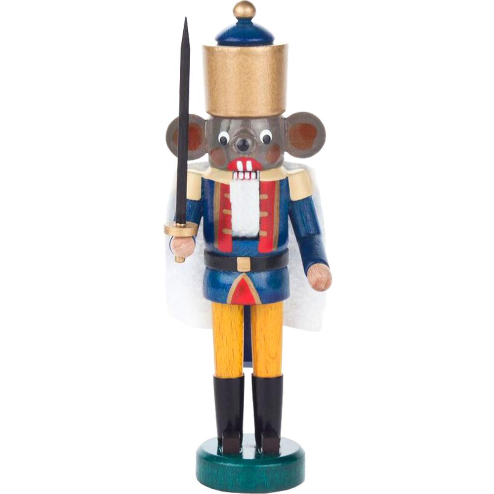 Dregeno Mini Nutcracker - Mouse King - 5.5"H x 1.75"W x 1.25"D