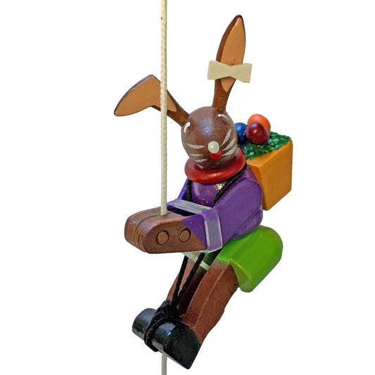 105-057-1 - Dregeno Wooden Toy - Climbing Bunny - 2"H x .675"W x 1.675"D