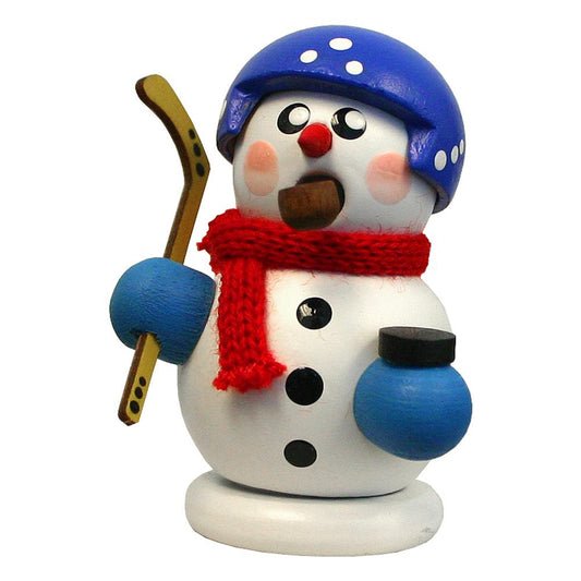 Dregeno Incense Burner - Snowman Hockey - 3"H x 2"W x 1.5"D