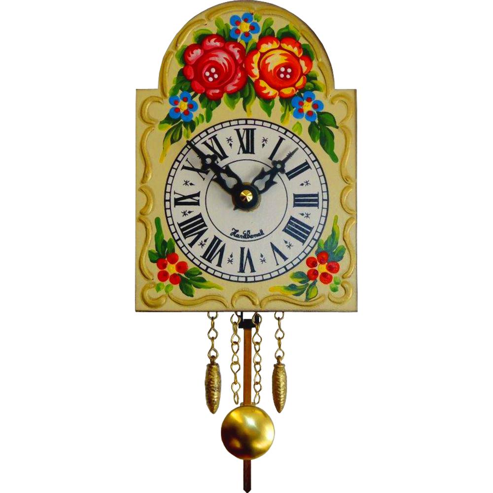 Engstler Battery-operated Clock - Mini Size with Music/Chimes - 5.5"H x 4"W x 1.5"D