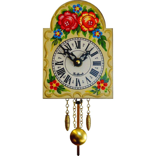 Engstler Battery-operated Clock - Mini Size with Music/Chimes - 5.5"H x 4"W x 1.5"D