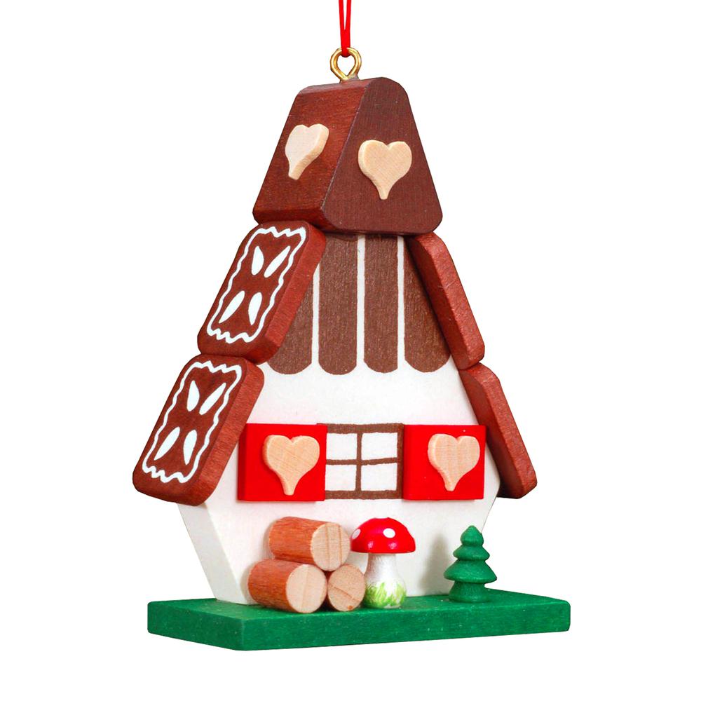 Christian Ulbricht Ornament - Gingerbread House - 3"H x 2.5"W x 1"D