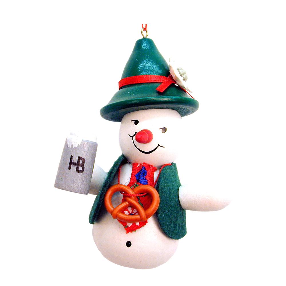 Christian Ulbricht Ornament - Snowman Beerdrinker - 4"H x 3"W x 2.25"D