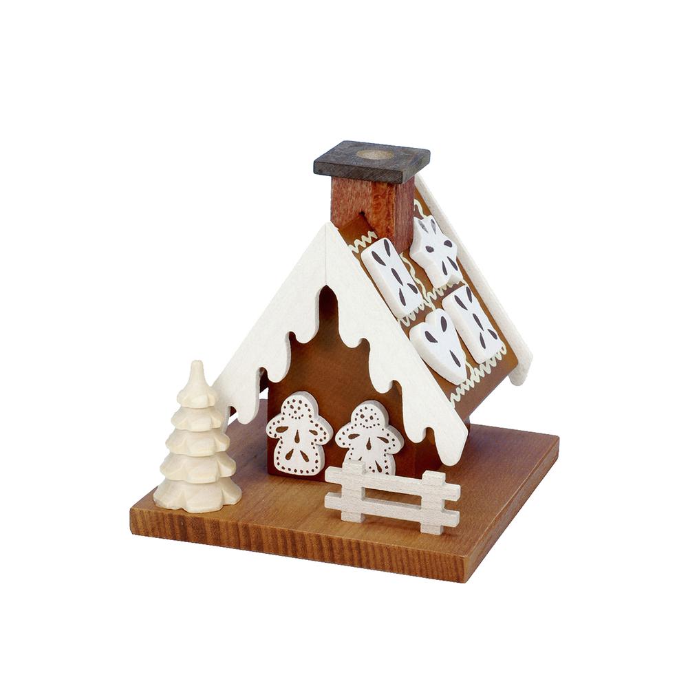 Christian Ulbricht Incense Burner - Gingerbread House (Natural) - 3.5"H x 3.5"W x 3.5"D