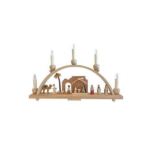 1228 - Richard Glaesser Arch - Nativity Scene - 11.25"H x 19"W x 2"D