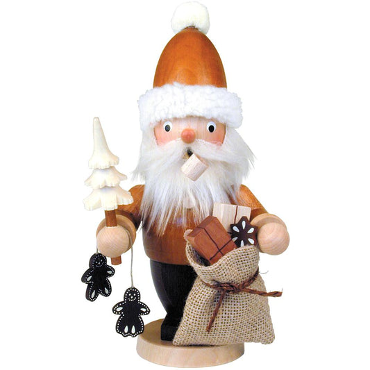 Christian Ulbricht Incense Burner - Santa with Sack and Ginger Bread Cookies (Natural) - 8.25"H x 4"W x 3.5"D