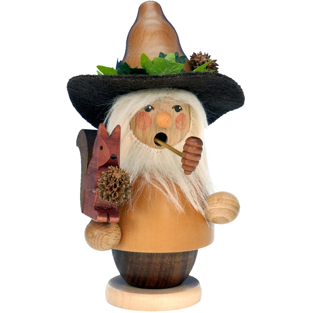 Christian Ulbricht Incense Burner - Woodsman with Squirrel (Natural) - 5.5"H x 3.25"W x 3"D