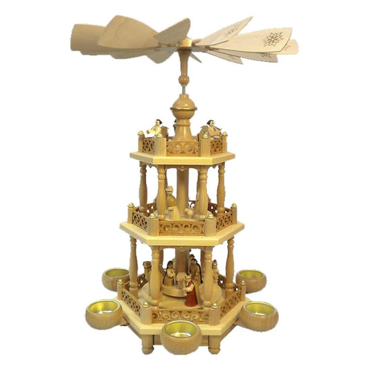 16702 - Richard Glaesser Pyramid - 3 tiers - Nativity - 17.5"H x 11.5"W x 11.5"