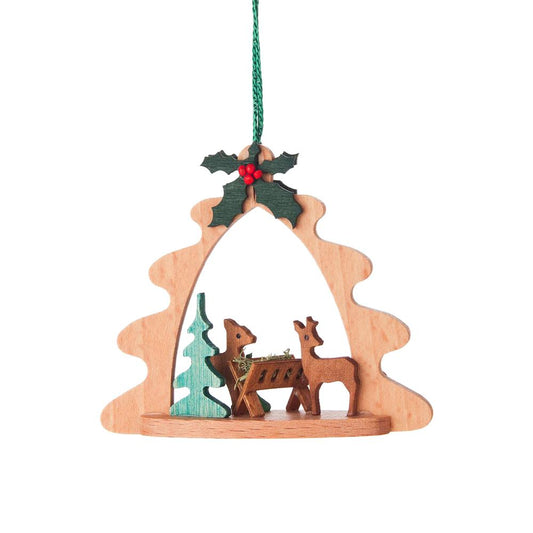 1992283-4 - Dregeno Ornaments - Deers feeding - 3"H x 2.75"W x 1"D