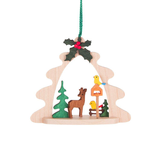 1992283-5 - Dregeno Ornaments - Deer with Birdhouse - 3"H x 2.75"W x 1"D