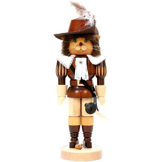 Christian Ulbricht Nutcracker - Puss N' Boots (Natural) - 15"H x 5.5"W x 4.5"D