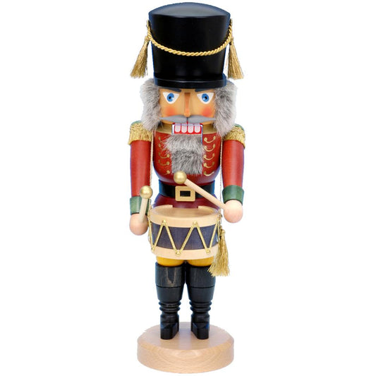 Christian Ulbricht Nutcracker - Red Drummer - 15.75"H x 5.5"W x 6"D