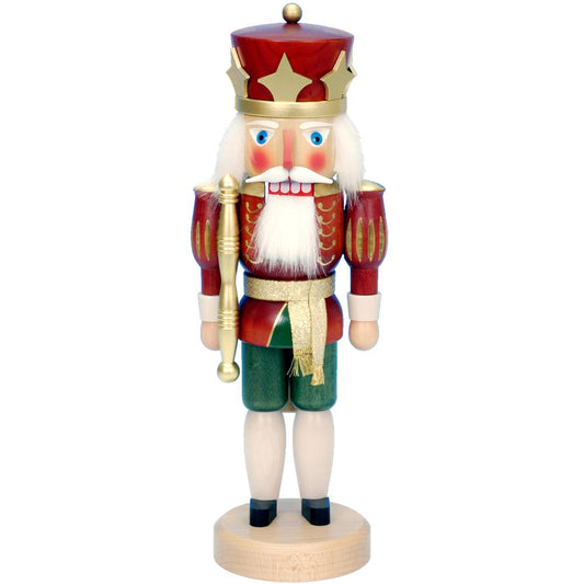 Christian Ulbricht Nutcracker - Red King - 15"H x 5.5"W x 5"D