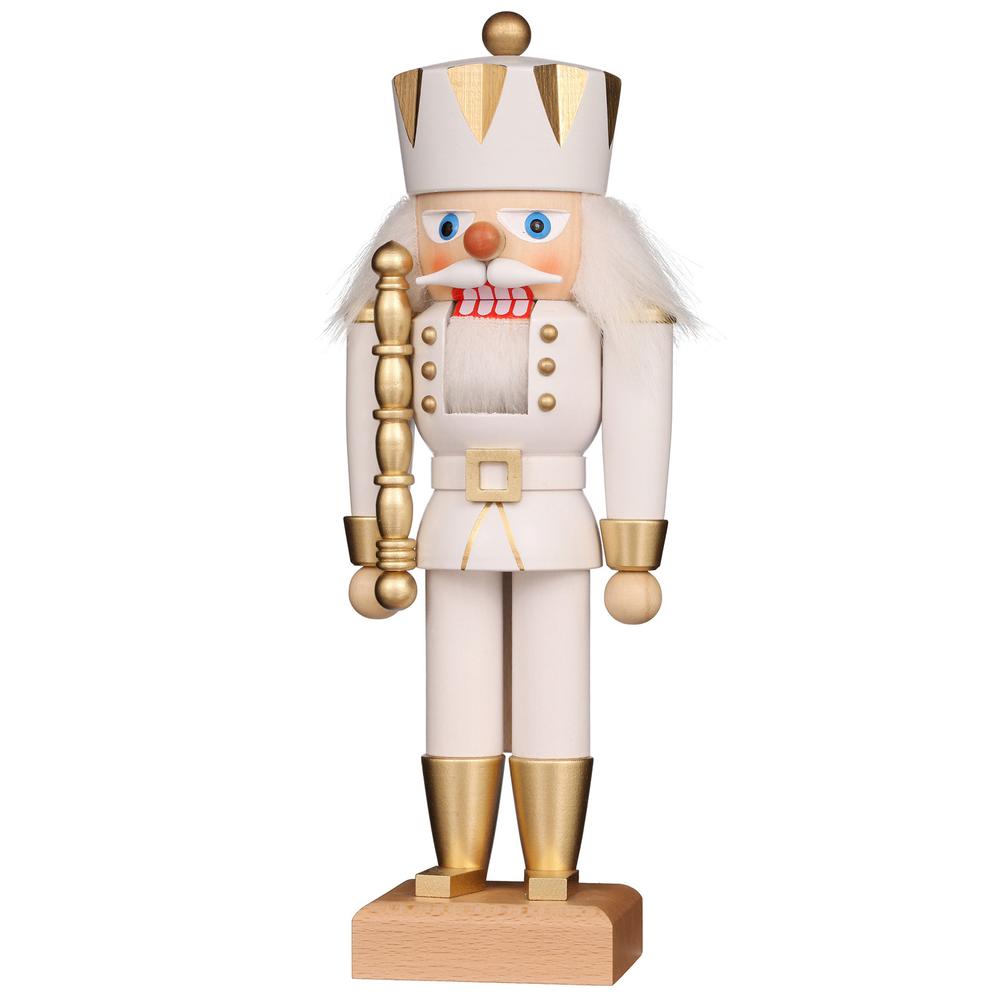 Christian Ulbricht Nutcracker - White King - 10.6"H x 3.7"W x 3"D