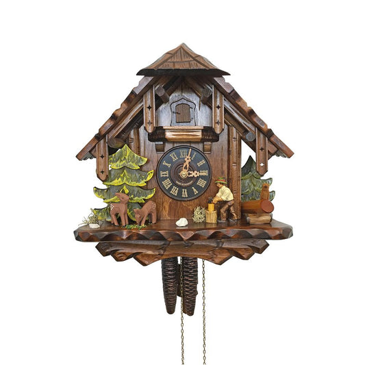 427 - Engstler Weight-driven Cuckoo Clock - Full Size - 12.5"H x 11.5"W x 7"D