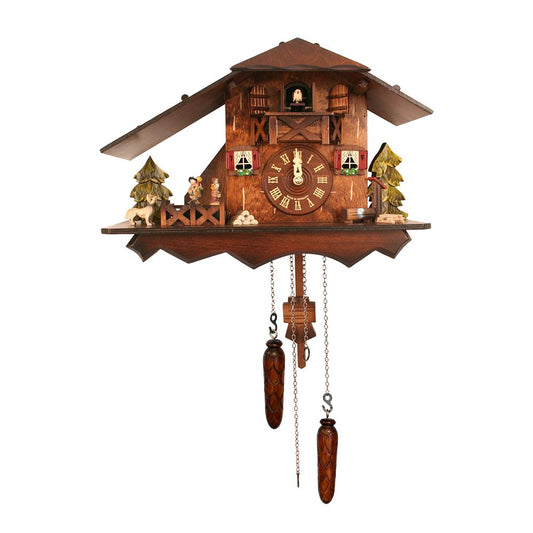 428QMT - Engstler Battery-operated Cuckoo Clock - Full Size - 9.5"H x 14"W x 6.5"D