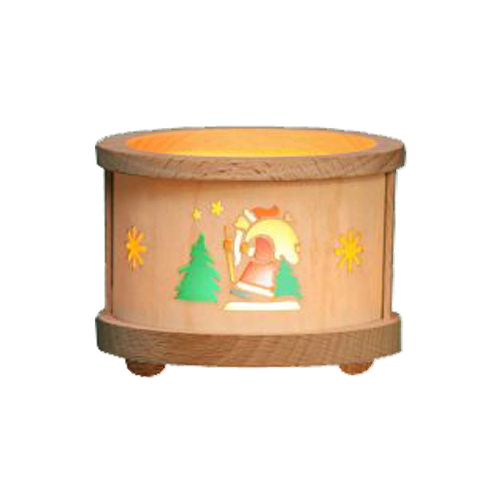 4383 - Richard Glaesser Tea light "Luminary" - Santa - 2.5"H x 3"W x 3"D