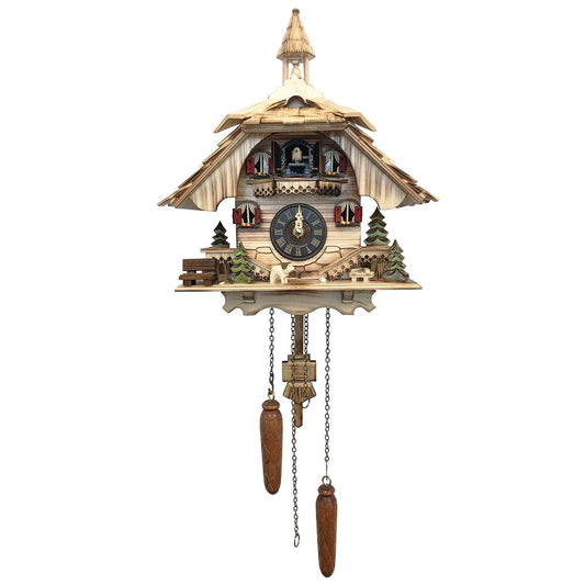 444-22QM - Engstler Battery-operated Cuckoo Clock - Full Size - 11"H x 9.5"W x 7"D