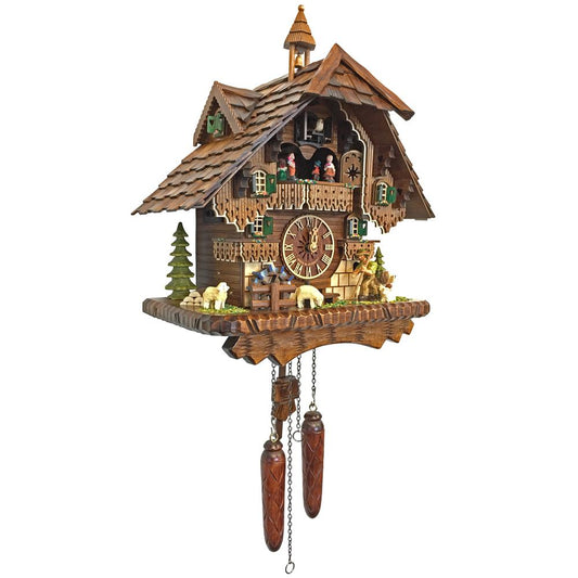 46212QMT - Engstler Battery-operated Cuckoo Clock - Full Size - 14"H x 14"W x 9"D