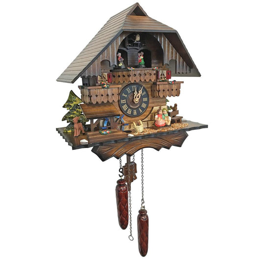 4704QMT - Engstler Battery-operated Cuckoo Clock - Full Size - 13"H x 13"W x 8"D