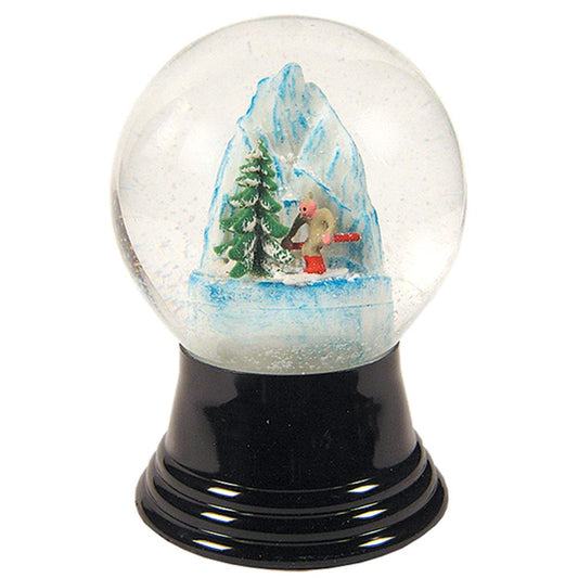 Perzy Snowglobe, Medium Skier - 5"H x 3"W x 3"D