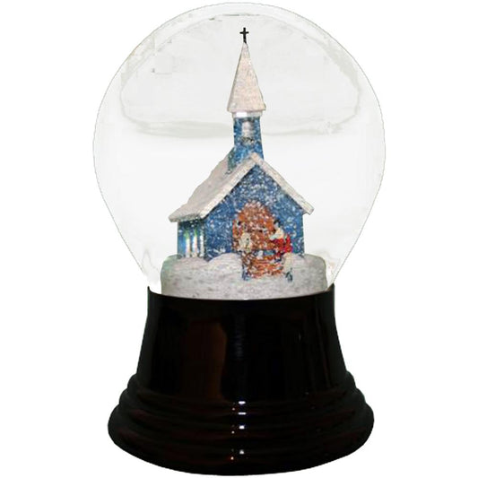 Perzy Snowglobe, Medium Chapel - 5"H x 3"W x 3"D