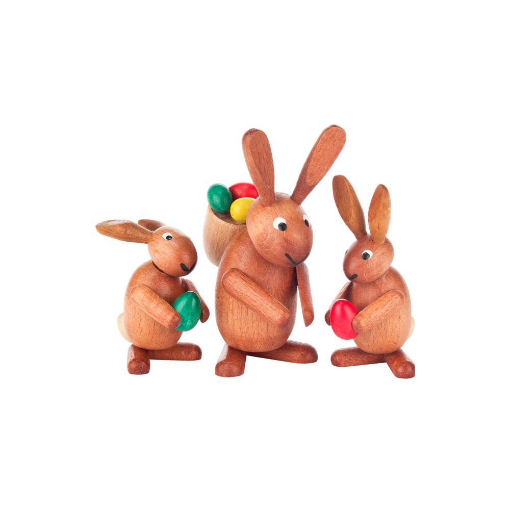 Dregeno Easter Figures - Rabbits  Egg Hunt - 2"H x 1,75"W x 1.5"D