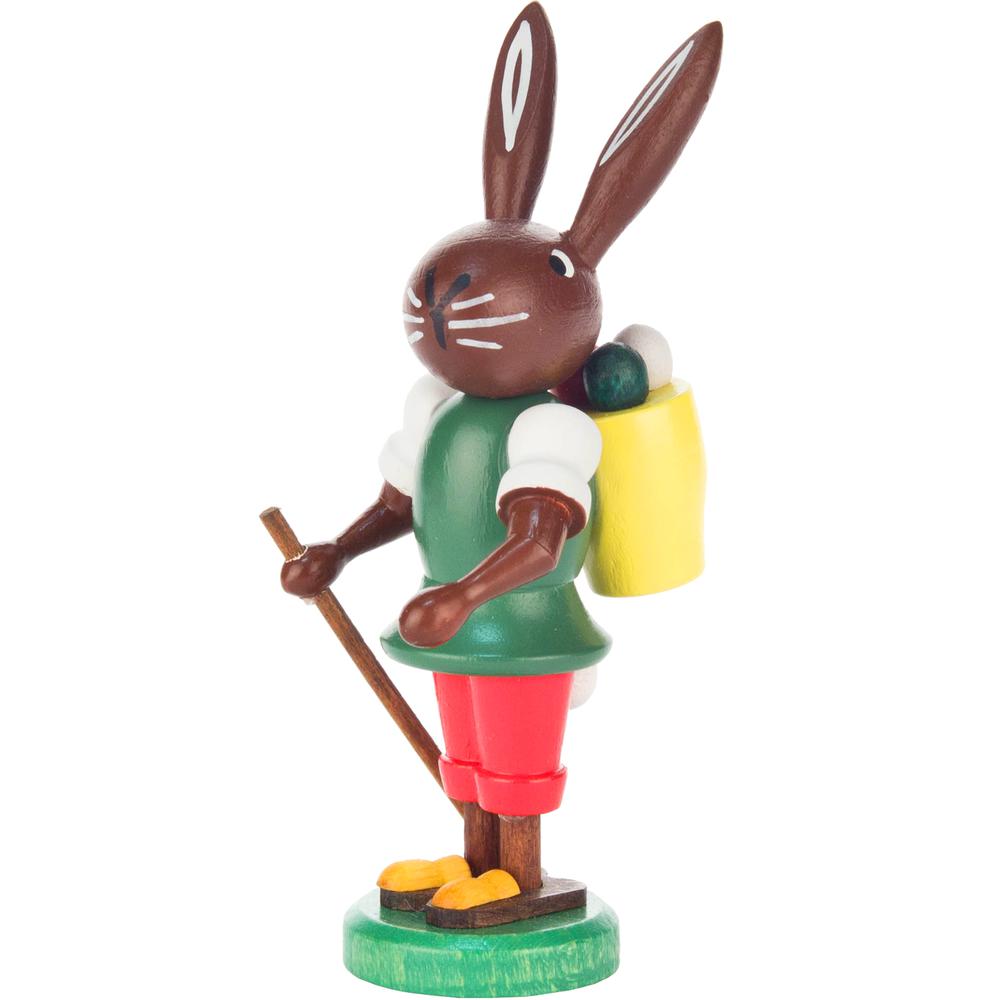 Dregeno Easter Figure - Rabbit with Basket - 3.5"H x 1.5"W x .5"D