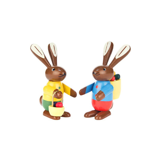 Dregeno Easter Figure - Rabbit Couple - 4"H x 2.5"W x 1.75"D