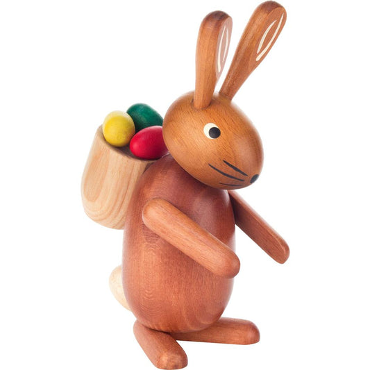 Dregeno Easter Figure - Rabbit with Basket - 7"H x 5"W x 3'D