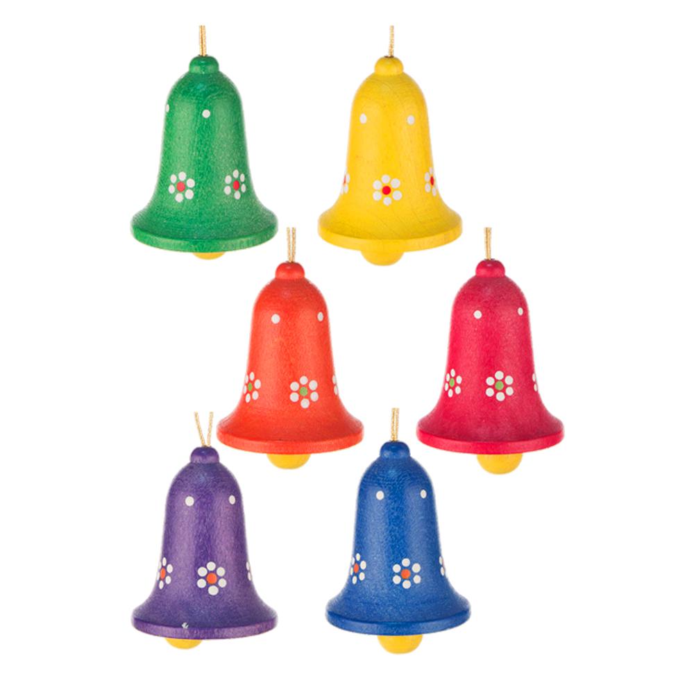 Dregeno Easter Ornament - Bells set 6 - 1.5"H x 1"W x 1"D