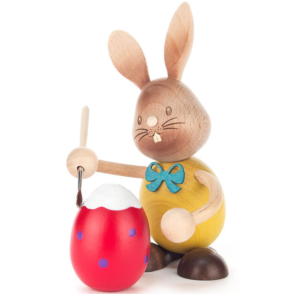 224-64813 - Dregeno Easter Figure - Rabbit Painting Easter Egg - 5"H x 3.5"W x 3.25"D