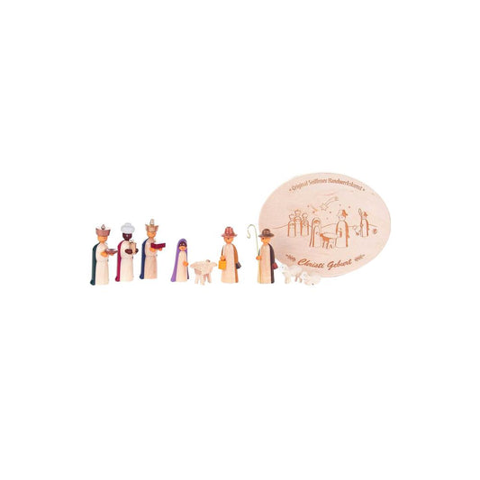 225-263BS - Dregeno Chip Box - Nativity with 3 Wise Men - 2"H x 5"W x 4"D