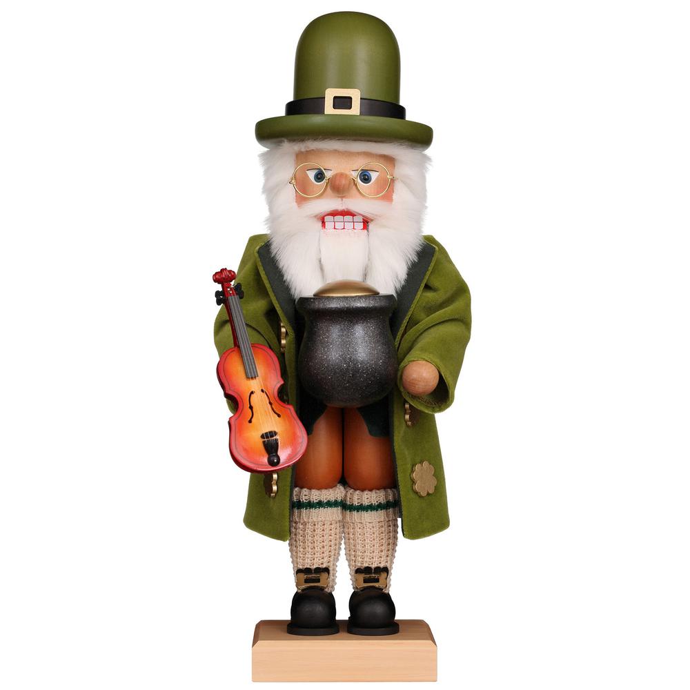 Christian Ulbricht Nutcracker - Irish Santa - 20"H x 8"W x 7"D