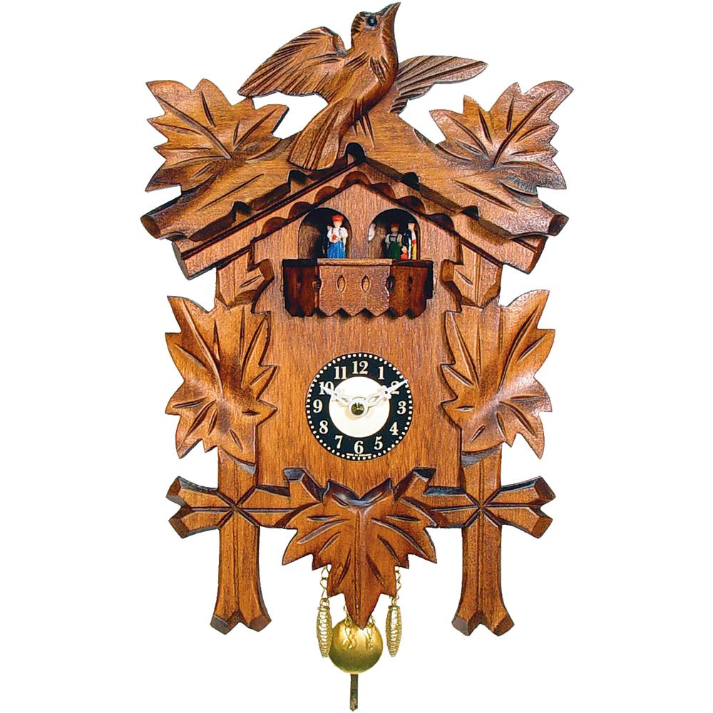 Engstler Battery-operated Clock - Mini Size with Music/Chimes - 9.75"H x 7"W x 3.75"D