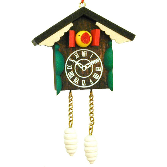 Christian Ulbricht Ornament - Cuckoo Clock - 3.5"H x 2.25"W x 1"D