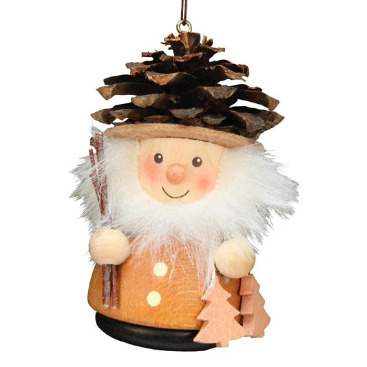 Christian Ulbricht Ornament - Pinecone Man - Natural - 3.25"H x 2"W x 2"D