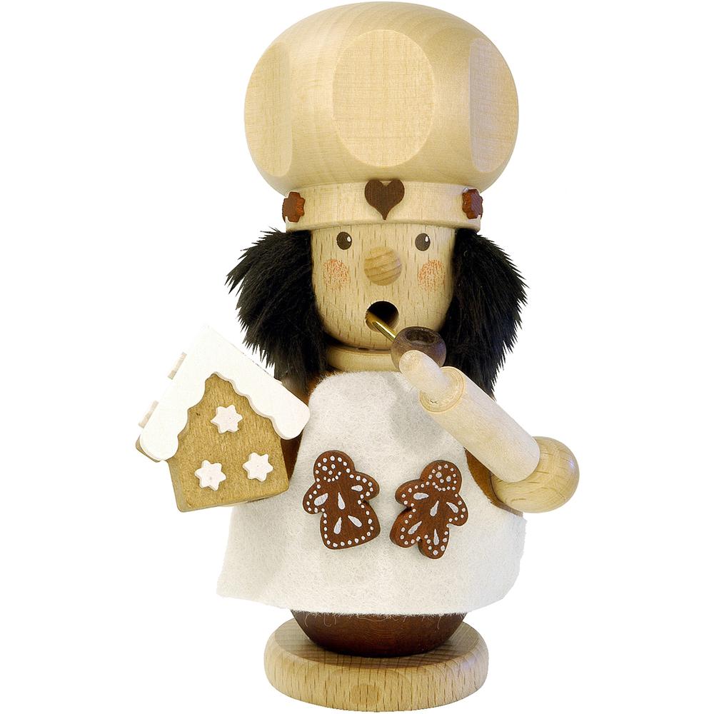 Christian Ulbricht Incense Burner - Gingerbread Baker (Natural) - 5.25"H x 3.5"W x 3.5"D