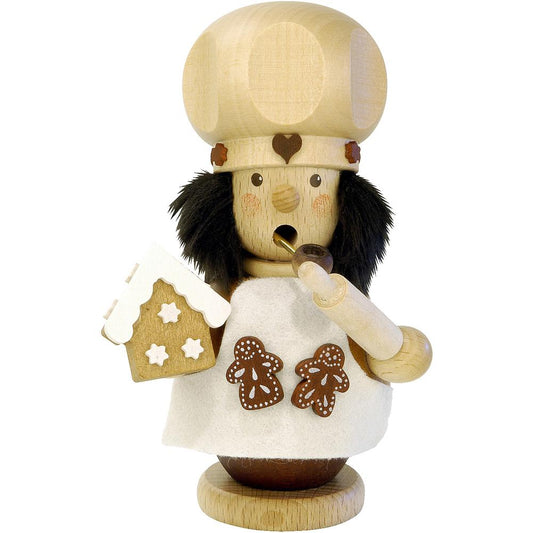 Christian Ulbricht Incense Burner - Gingerbread Baker (Natural) - 5.25"H x 3.5"W x 3.5"D