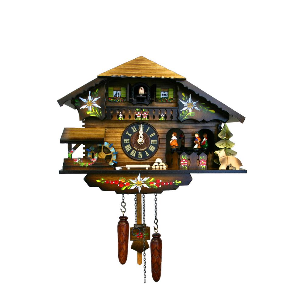 400QMT - Engstler Battery-operated Cuckoo Clock - Full Size - 9"H x 12.5"W x 6.25"D