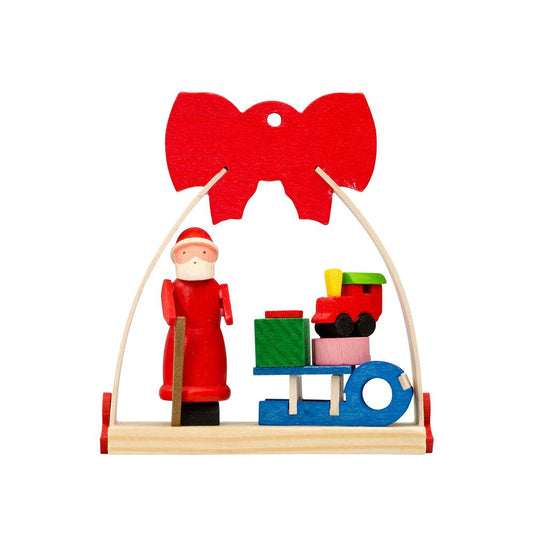 4121 - Graupner Ornament - Arch Santa Sled - 2.75"H x 2.5"W x .75"D