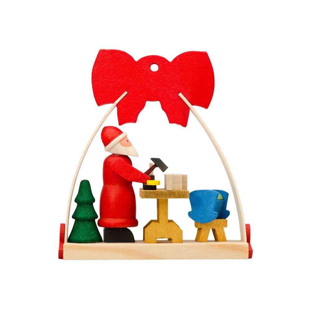 4122 - Graupner Ornament - Arch Santa Workshop - 2.75"H x 2.5"W x .75"D