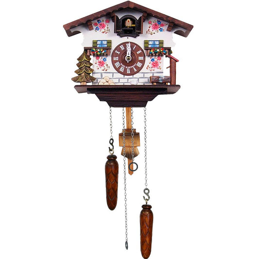 418QM - Engstler Battery-operated Cuckoo Clock - Full Size - 7"H x 9"W x 5"D