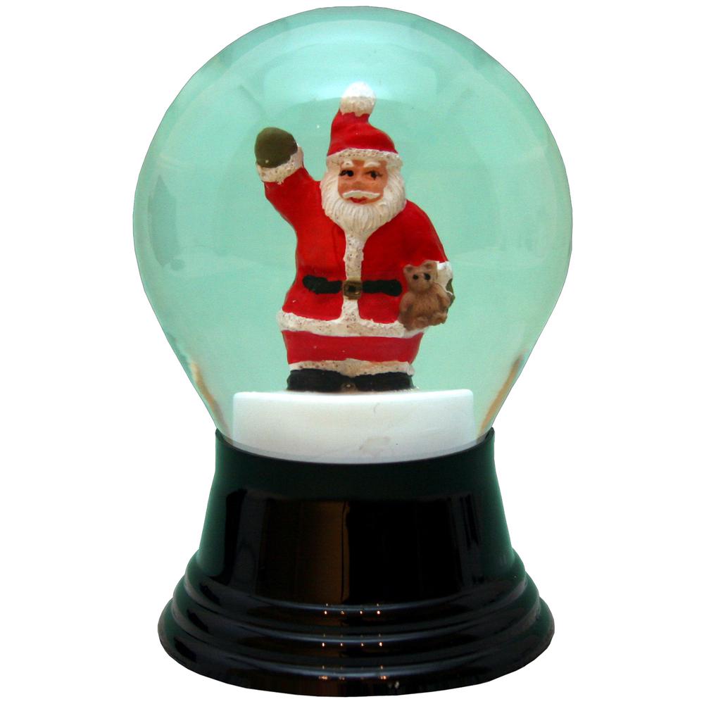 Perzy Snowglobe - Medium Santa - 5"H x 3"W x 3"D