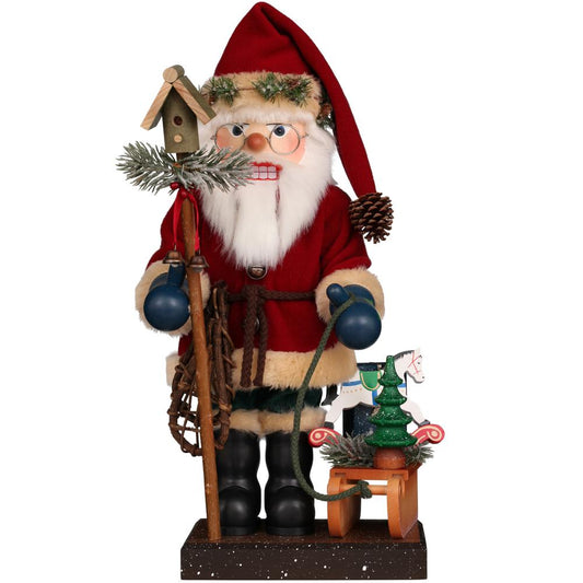 Christian Ulbricht Nutcracker - Santa With Sled - 18.5"H x 10.6"W x 9"D