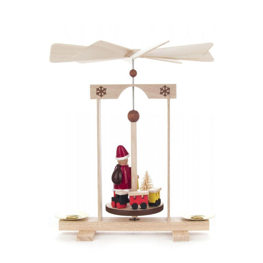 Dregeno Mini Pyramid - Santa with Train - 6.5"H x 5"W x 2"D