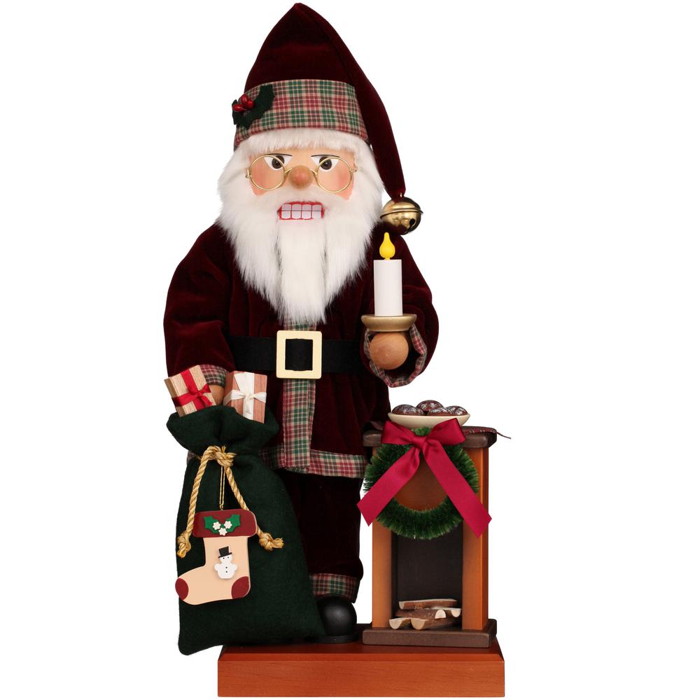 Christian Ulbricht Nutcracker - Santa With Fireplace - 19.25"H x 9.5"W x 7.5"D