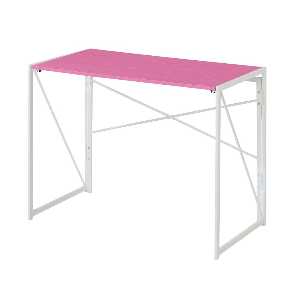 Xtra Folding Desk, Pink/White