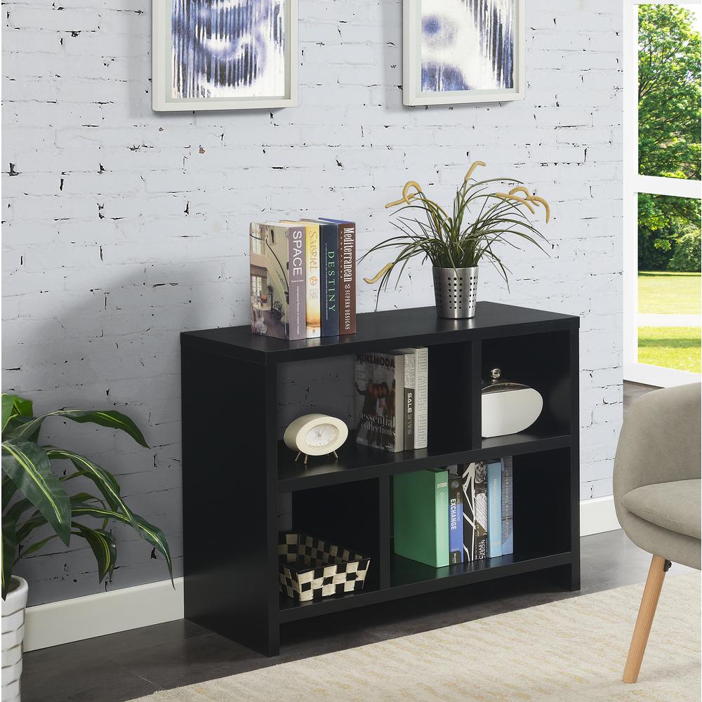 Northfield Console 3 Tier Bookcase -Black