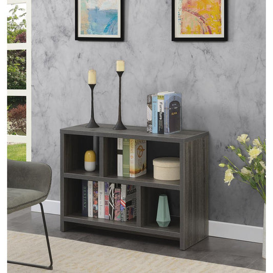 Northfield Console 3 Tier Bookcase -Weathered Gray